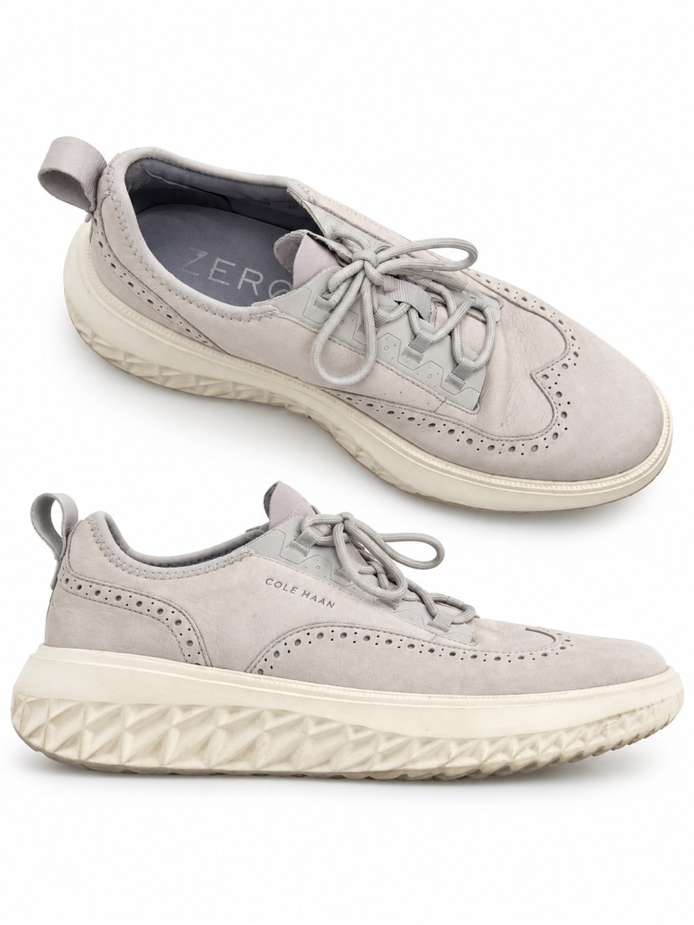 Cole Haan Gray Suede Wingtip-Style Zerøgrand Sneaker